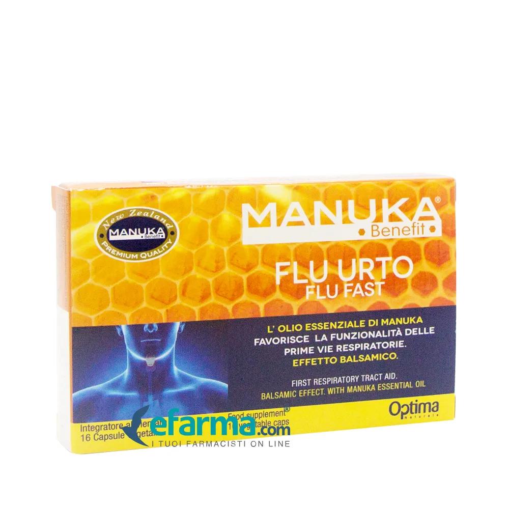 Optima Manuka Benefit Flu Urto Integratore Benessere Vie Respiratorie 16 Capsule Vegetali