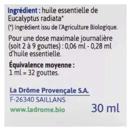 Ladrôme Huile Essentielle Eucalyptus Radiata Bio 30ml