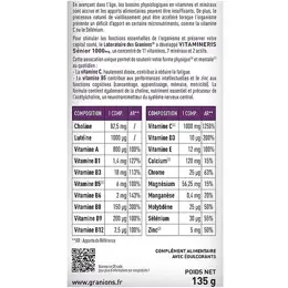 Granions Vitamineris Sénior 1000mg 30 comprimés effervescents