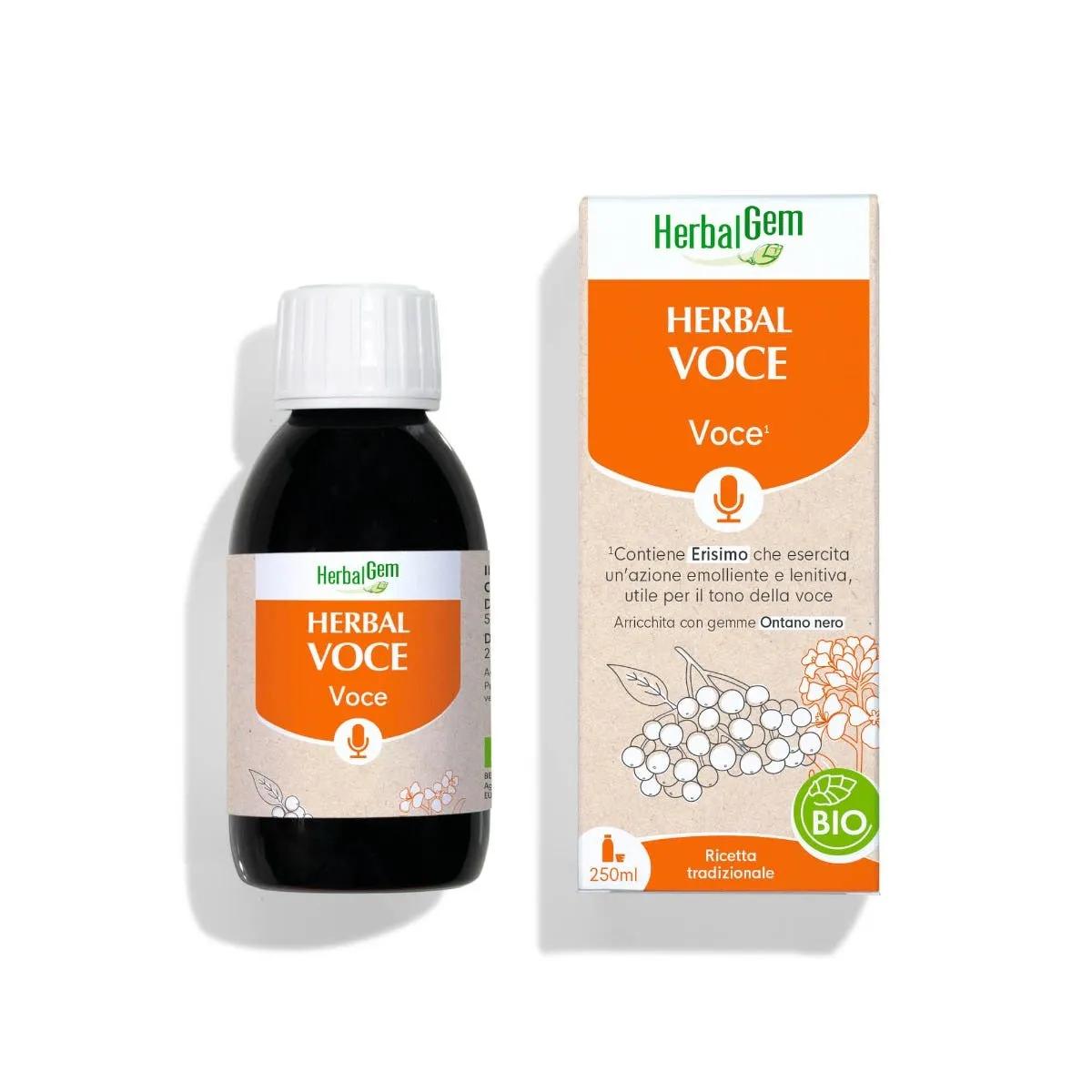 Herbalgem Herbal Voce Sciroppo Bio Per il Tono della Voce 250 ml