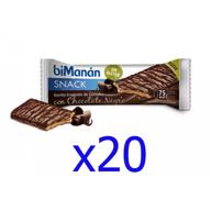 Bimanán Snack Sem glúten Chocolate Preto 20 Unidades