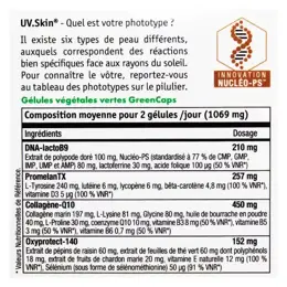 NHCO UV.Skin autobronzant protection cellulaire 56 gélules