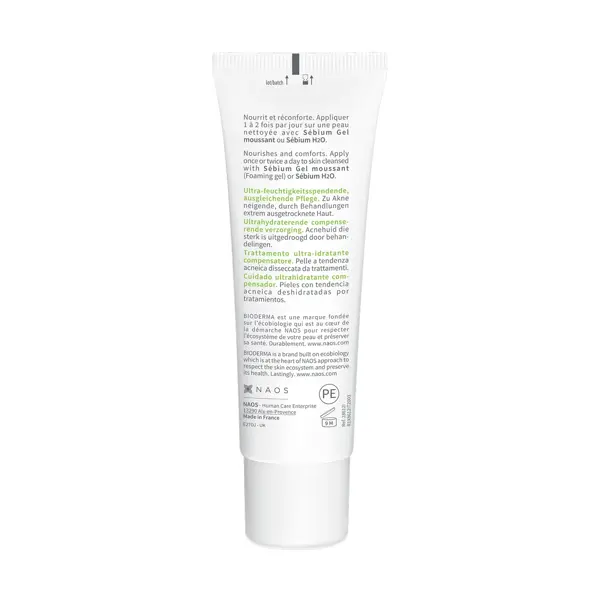 Bioderma Sébium Hydra Crème Apaisante Peaux Très Sèches Acnéique 40ml