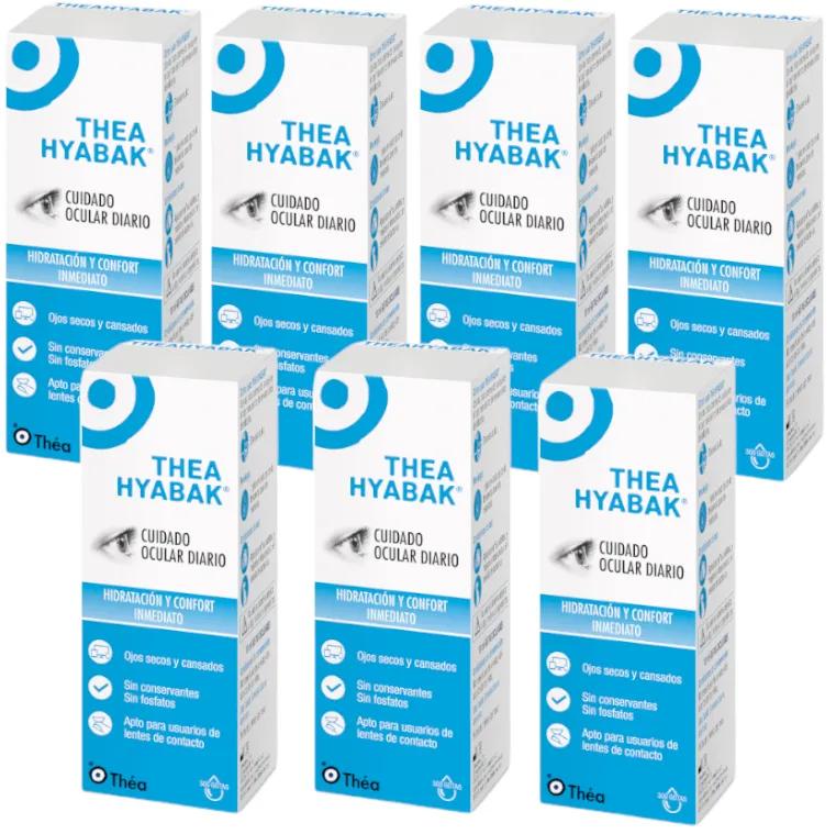 Solution lubrifiante pour les yeux Thea Hyabak 7x10 ml