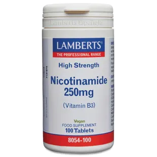 Lamberts Nicotinamide 250mg Vitamin B3 100 Tablets
