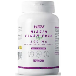 HSN Niacin (Vitamin B3) Flush-Free 500mg 120 Vegetable Capsules