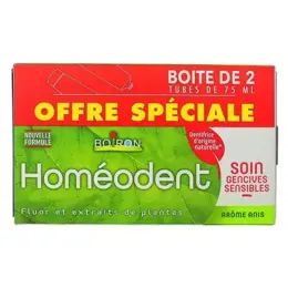 Boiron Homéodent Dentifrice Soin Gencives Sensibles Anis Lot de 2 x 75ml