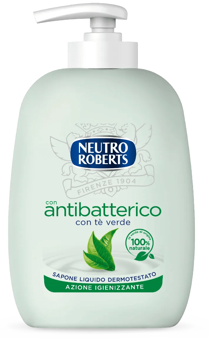 Neutro Roberts Sapone Liquido Antibatterico Con Tè Verde 200 ml