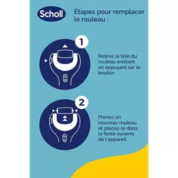 Scholl Rouleaux de Remplacement 2 en 1 Exfoliant & Lissant pour Râpe Electrique