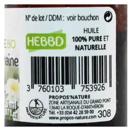 Propos' Nature Aroma-Phytothérapie Huile Essentielle Camomille Romaine Bio 2,5ml