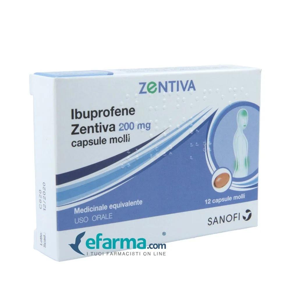 Ibuprofene Zentiva 200 mg Antinfiammatorio 12 Capsule Molli