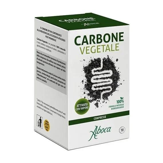 Aboca Carbone Vegetale Integratore Per la Riduzione dell'Eccessiva Flatulenza 90 Compresse