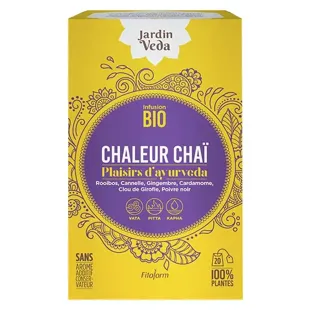 Jardin Veda Plaisirs d'Ayurveda Chaleur Chaï Bio 20 infusi