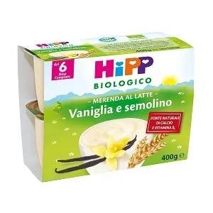 Hipp Biologico Hipp Merenda al latte vaniglia e semolino 4x100 g