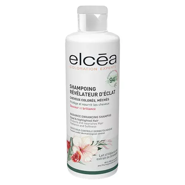 Elcea Shampoing Révélateur d'Eclat Cheveux Colorés et Méchés 250ml