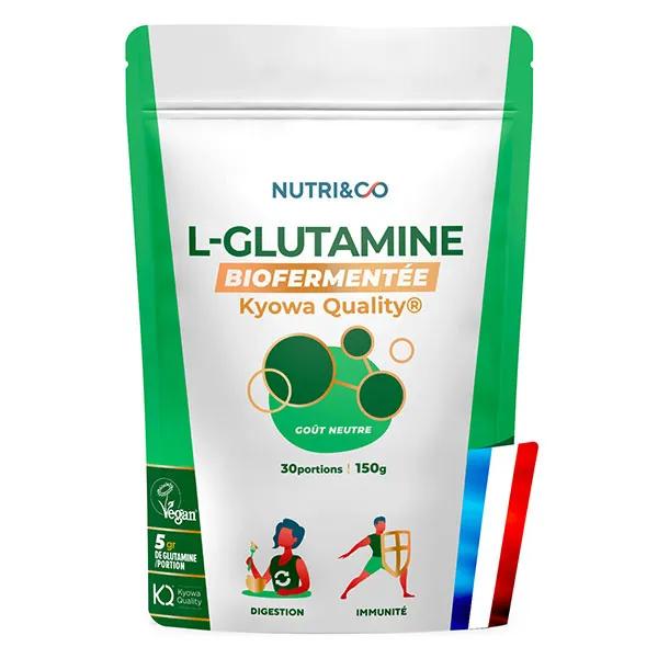 Nutri&Co L-Glutamine Qualité Kyowa® Goût Neutre - 150g Vegan