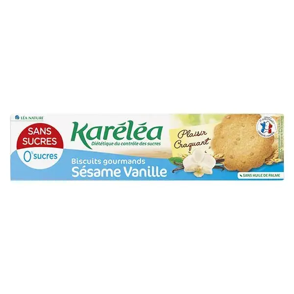 Karéléa Biscuits Sans Sucres Sésame Vanille 132g