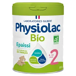 Physiolac Bio Lait 2ème âge Formule Epaissie 800g