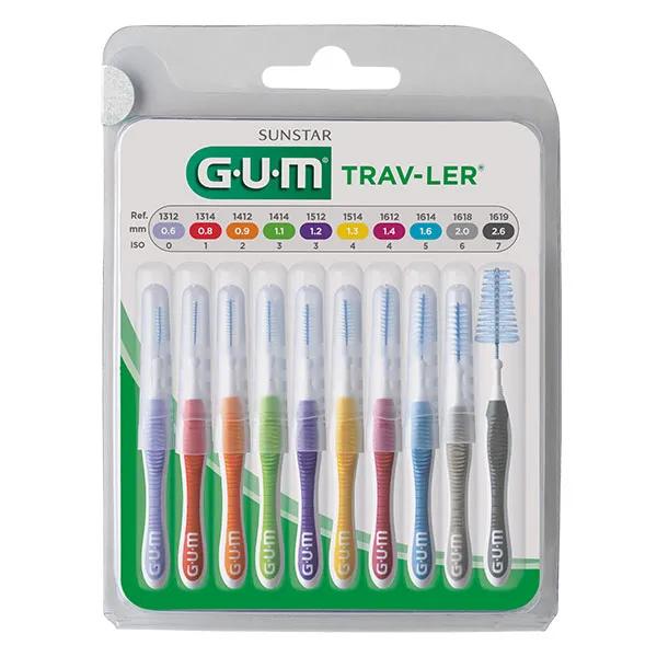Gum Trav-Ler Cepillos Interdentales 10 unidades