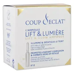 Coup d'Eclat Ampoules Lift & Lumière Visage Boite de 12