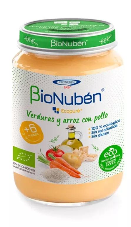 Bionubén Ecopuré Verduras e Arroz con Frango +6m 250Gr
