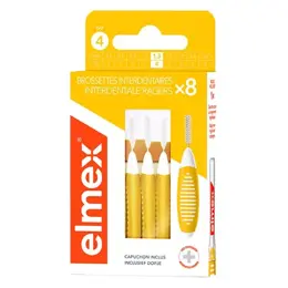 Elmex - Brossettes interdentaires Taille 4 - 1,3mm - Pack de 8 brossettes