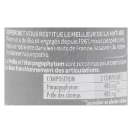 Superdiet Prêle Harpagophytum Bio 80 comprimés