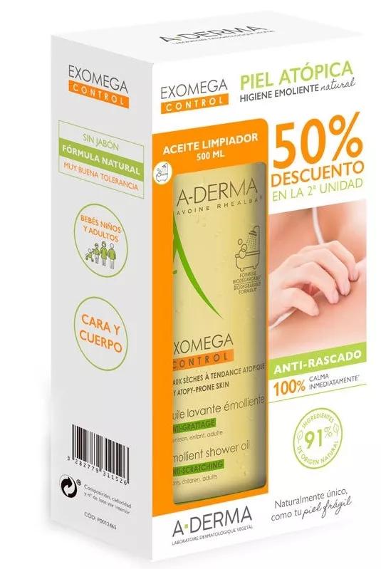 A-derma Exomega Pack Duplo  Control Óleo de Duche e Banho 500ml