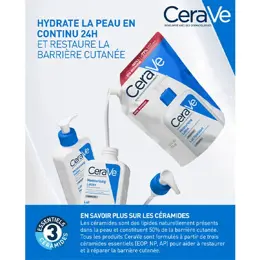 CeraVe Soin Corps Lait Hydratant Eco Recharge Visage et Corps Peaux Sèches à Très Sèches 473ml