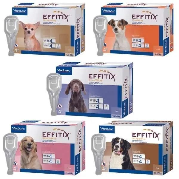 Virbac Effitix Spot-On Antiparassitario Cani Taglia Molto Piccola 1,5-4 Kg 4 Pipette