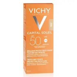 Vichy Capital Soleil Visage Emulsion Anti-Brillance BB Teintée Hâle Naturel SPF50 50ml