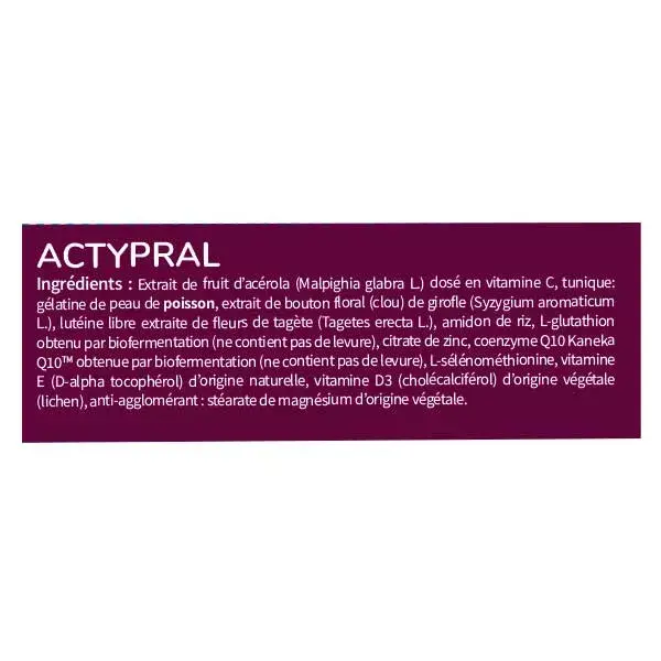 Codifra Actypral Antioxydant 60 gélules