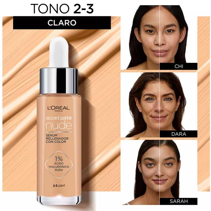 LOreal Paris Sérum con Color Accord Parfait Tono 2-3 Light - Atida