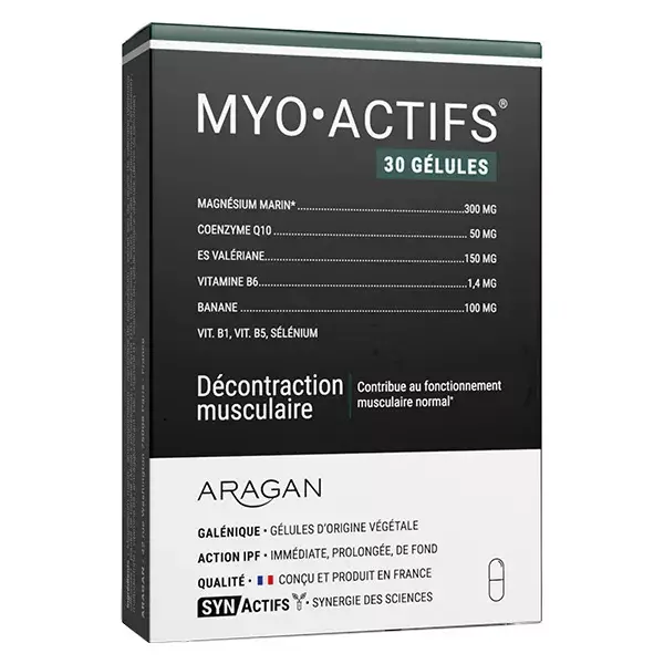 Aragan - Synactifs - Myoactifs® - Décontraction musculaire - Magnésium - 30 gélules