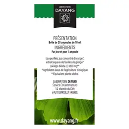 Dayang Ginkgo Biloba Bio 20 ampoules