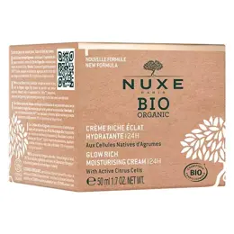 Nuxe Bio Crème Riche Hydratante Éclat Cellules d'Agrumes 50ml