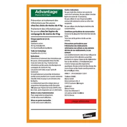 Advantage Solution Antipuce Chat Lapin 1 à 4kg 6 pipettes