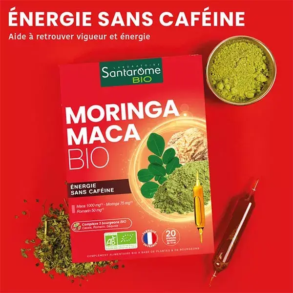 Santarome Organic Moringa Maca Supplement - 20 Vials 