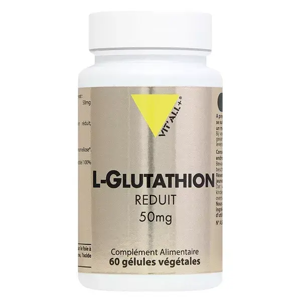 Vit'all+ L- Glutathion Réduit 50mg 60 gélules végétales