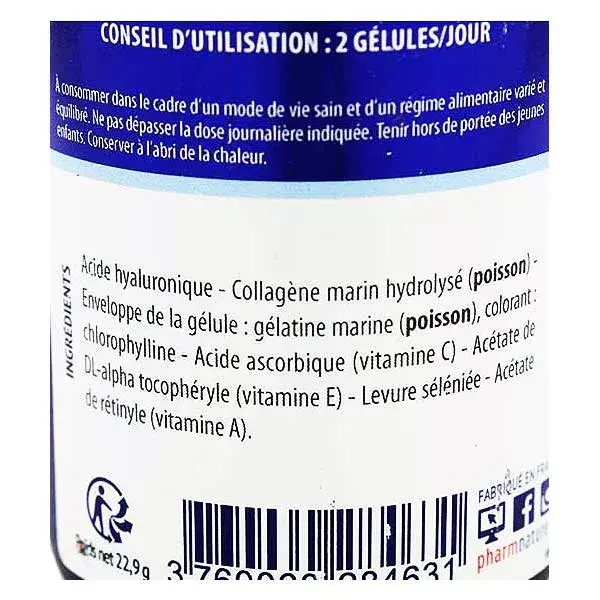 Pharm Nature Micronutrition Acide Hyaluronique et Collagène 60 gélules