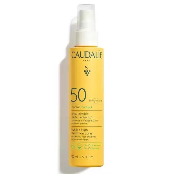 Caudalie Vinosun Spray Invisibile SPF 50 Protezione Anti-età Viso e Corpo 150 ml