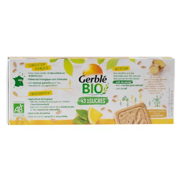 Gerblé Organic Ginger + Lemon Biscuits 132g