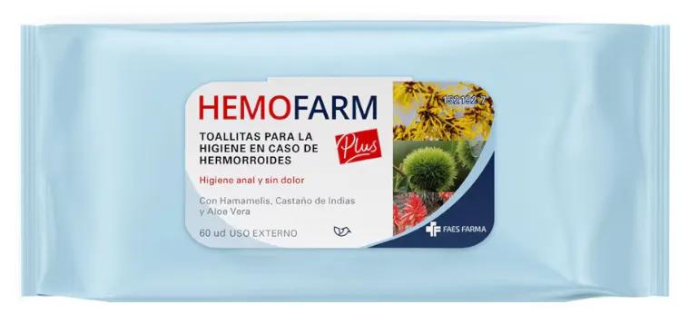 Lingettes Hemofarm Plus 60 unités