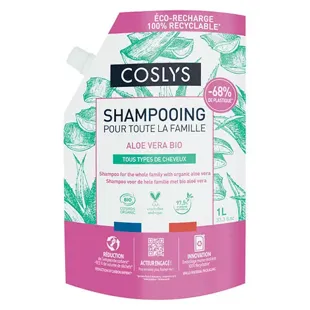 Coslys Shampooing Famille Aloe Vera Bio Doypack 1L