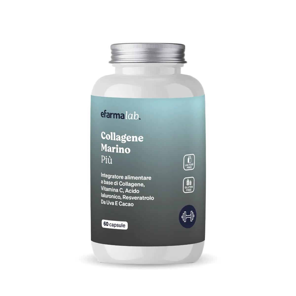 eFarmaLab Collagene Marino Più Integratore di Collagene 60 Capsule