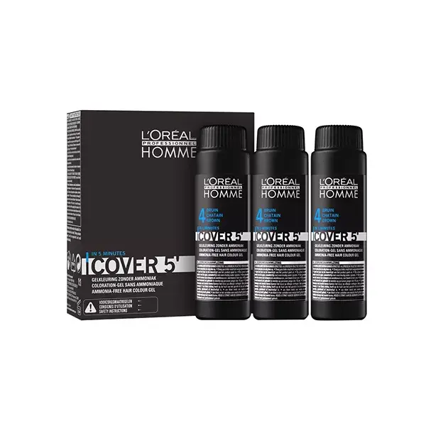 L'Oréal Care & Styling Homme Cover'5 (4) Coloración sin Amoniaco 3 x 50ml