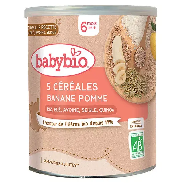 Babybio Céréales 3 Frutos con Quinoa a paritr de 6 meses 220g