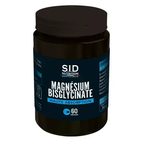 SID Nutrition - Santé Tonique - Bisglycinate de Magnésium 60 gélules