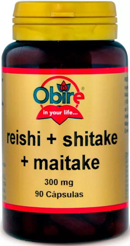 Imagen de Obire Reishi + Shitake + Maitake 300 mg 90 Cápsulas