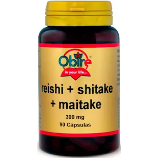 Obire Reishi + Shitake + Maitake 300 mg 90 Capsules